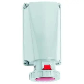 Bals 125A 5-pole 400V 6h IP67 red RAL 3000 wall-mounted socket (11447)
