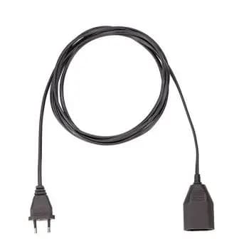 Bachmann 233.186 H03VVH2-F 2x0,75 5m black extension cable (233.186)