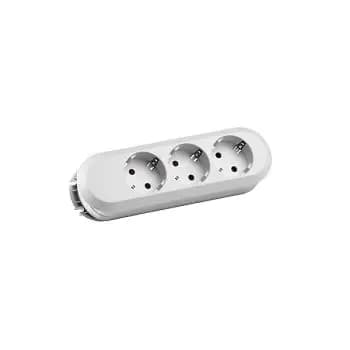 Bachmann 385.270 3-socket white tabletop power outlet without supply cable (385.270)