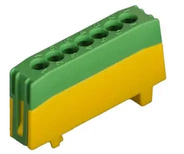 Pollmann PE7-F2 green finger-safe protective earth terminal clamp (2020267)