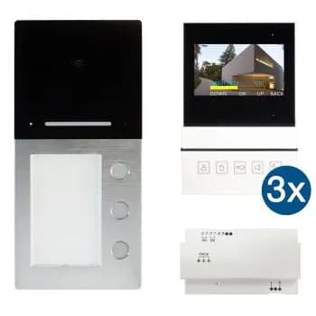 HHG AS AP 3-family set with Monitor Basic — video intercom set (Villa AP Set 3 B)