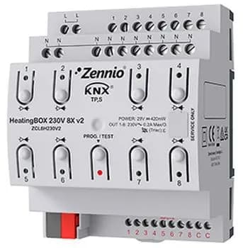 Zennio HeatingBOX 230V 8X v2 Heating Actuator (ZCL8H230V2)