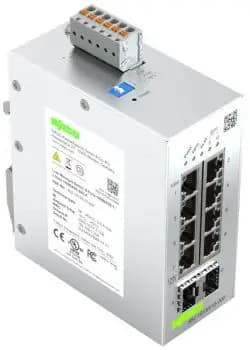 Wago 8-port 1000BASE-T, 2-slot 1000BASE-SX/LX Lean-Managed Switch (852-1813/010-000)