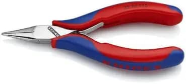 Knipex 115 mm electronics gripping pliers with through-pinned joint (35 22 115 SB)