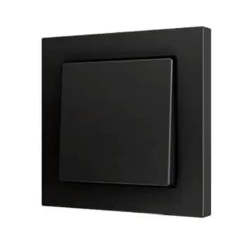 Zennio ZS55 Soft for 1 binary input 55x55 black pushbutton (ZS551PB1A)