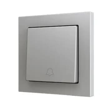 Zennio ZS55Soft for 1 binary input 55x55 silver pushbutton (ZS551PB1DS)