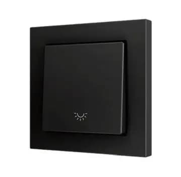 Zennio ZS55 Soft for 1 binary input, 55x55, black push-button (ZS551PB1LA)
