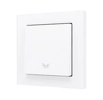 Zennio ZS55 Soft for 1 binary input, 55x55 mm, matte white pushbutton (ZS551PB1LMW)
