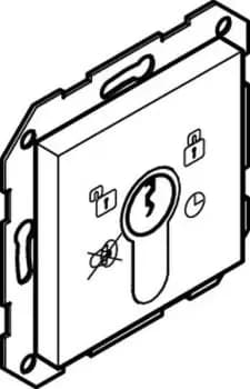Assa 1385Es key switch module, flush-mounted (UP), without indicator, alpine white (1385ES3-1--0400)