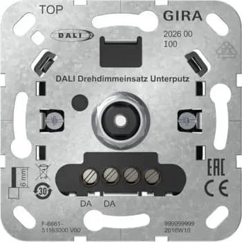 Gira 202600 DALI flush-mounted Uni-LED rotary dimmer insert (202600)