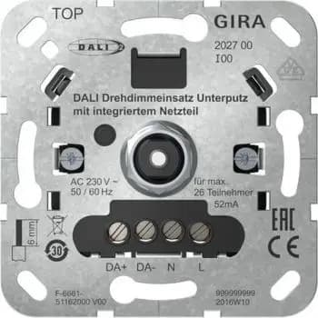 Gira 202700 DALI flush-mounted power supply module Uni-LED rotary dimmer module (202700)