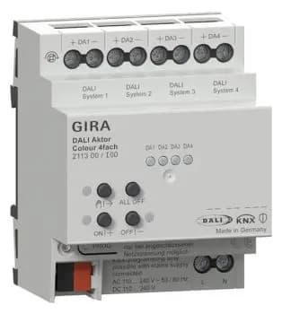 Gira 211300 DALI Colour 4f KNX REG Actuator (211300)