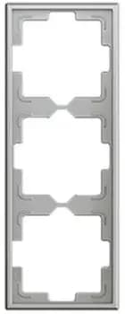 Zennio ZS70 3-module silver frame (ZS70FM3S)
