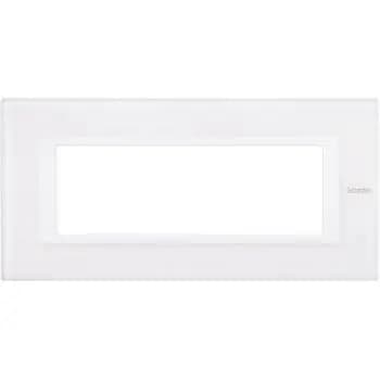Bticino 6-module white glass frame (HA4806VBB)