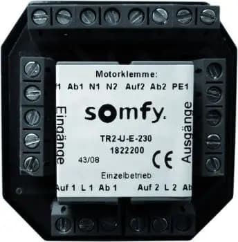 Somfy TR2-U-E-230 flush-mount isolation relay for two drives (1822200)