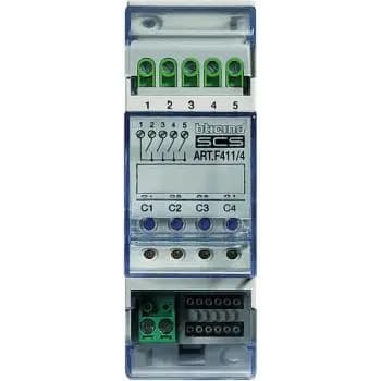 Bticino F411/4 4-channel DIN-rail actuator with 4 normally open contacts (F411/4)
