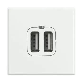 Bticino Axolute USB A+C 2-module white USB charging station (HD4287C2)