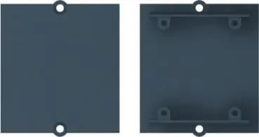 Bachmann blanking cover with screw-on dome, black frame (917.010)