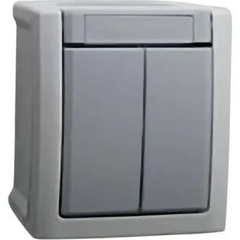 HHG 90591002-DE Series switch for damp rooms, surface-mounted, IP54 (90591002-DE)