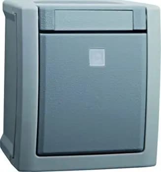 HHG 90591014-DE transparent dome cap illuminated pushbutton, FR surface-mounted, IP54 (90591014-DE)