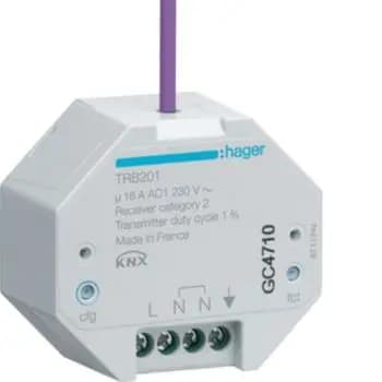 Hager TRB201 single-channel 16A quicklink wireless flush-mounted output (TRB201)