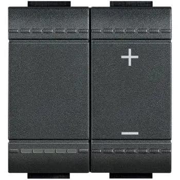 Bticino L4408N 600VA RL 2-module anthracite push-button dimmer (L4408N)