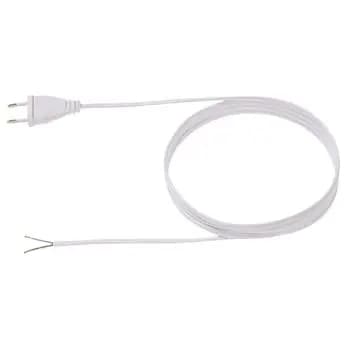 Bachmann 202.285 H03VVH2-F 2x0,75 3,0m white supply cable (202.285)