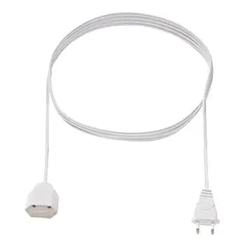 Bachmann 233.286 H03VVH2-F 2x0.75 5.0 m white flat Euro extension cable (233.286)