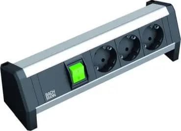 Bachmann 339.1001 Hardwired DESK 3x SCHUKO 1x switch 3.0 m (339.1001)