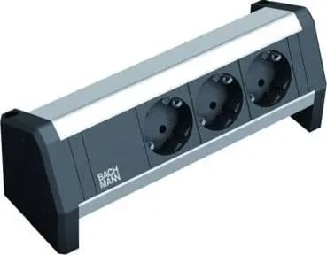 Bachmann 339.1002 DESK 3x SCHUKO without supply cable. DESK 3x SCHUKO without supply cable. (339.1002)