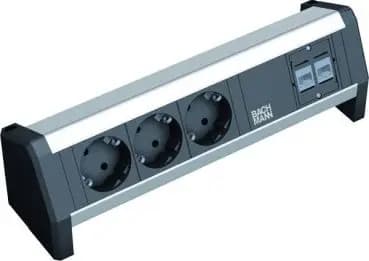 Bachmann 339.1004 DESK 3xSCHUKO 2xCAT5e power strip (339.1004)