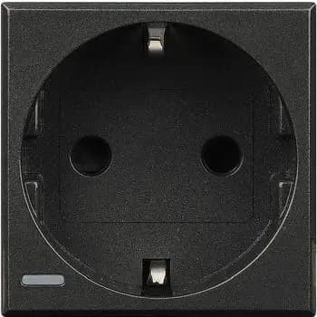 Bticino anthracite SL SCHUKO socket (HS4141W)