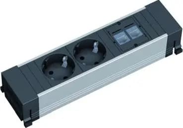 Bachmann 317.101 2xSCHUKO 2xCAT5e socket unit (317.101)