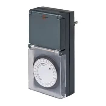 Brennenstuhl MZ44 Mechanical Timer IP44, Black (1506460)