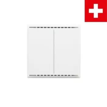Elsner Cala KNX M2-T CH pure white RAL9010 double push-button (70871)