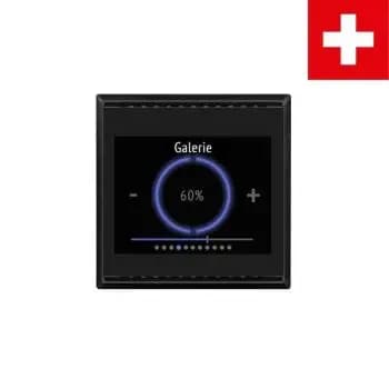 Elsner Cala Touch KNX AQS/TH 3.x CH deep black room controller (70823)