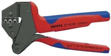 Knipex 200 mm MC4 2.5–6.0 mm² crimping system pliers (97 43 66)