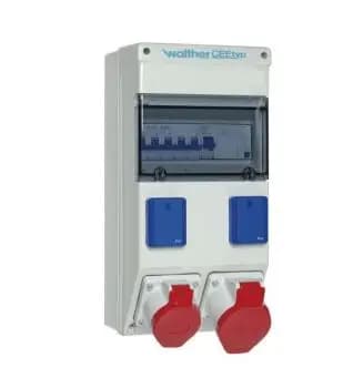 Similar to Walther RAL7035 CEE socket combination (6983012)