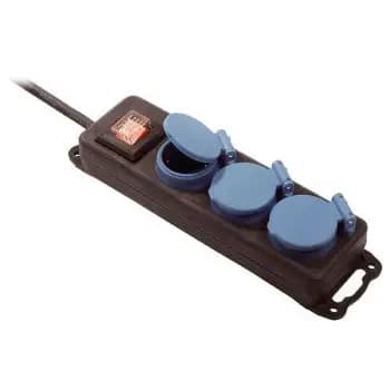 Bachmann 3x SCHUKO outlets, 1x switch — power distribution socket with 1.5 m cable (SCHUKO) (349.045)