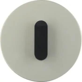 Berker 1001200400, cover plate with knob, R.Clas., stainless steel, black