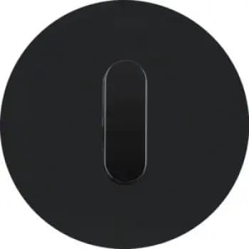 Berker 1001205500, cover plate with knob, R.Classic, black glass