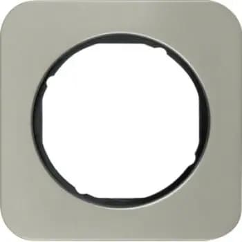 Berker 10112104, 1-gang R.1 frame, stainless steel/black