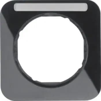 Berker 10112135, 1-gang frame with BF R.1, glossy black
