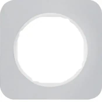 Berker 10112174, R.1 1-gang frame, aluminium/polar white
