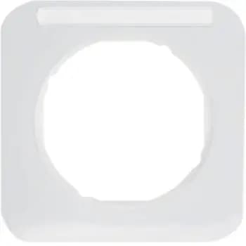 Berker 10112179, 1-gang frame with BF R.1, polar white glossy