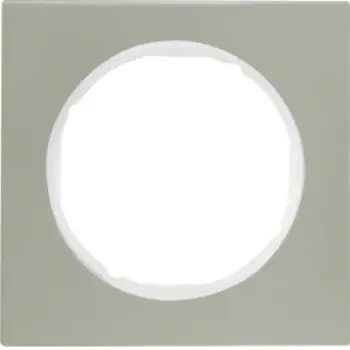 Berker 10112214, 1-gang frame R.3, stainless steel/polar white