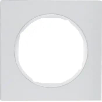 Berker 10112274, 1-gang frame R.3, aluminium/polar white