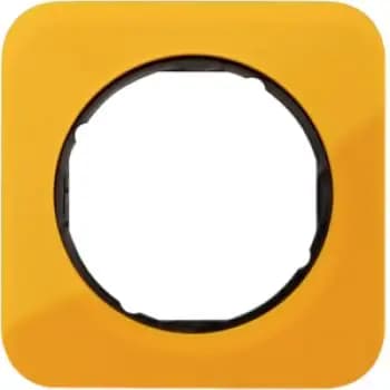 Berker 10112334, 1-gang frame R.1, acrylic, translucent orange, black