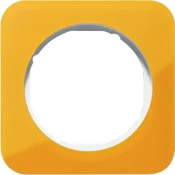 Berker 10112339, R.1 1-gang frame, orange acrylic translucent pw