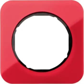 Berker 10112344, 1-gang frame R.1, acrylic, translucent red/black